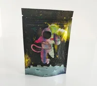 OOE9 Packaging Bags Space Astronaut Mylar Bags Design Smell Proof Pouch 3.5g Packing Stand Up Pouches Zipper Print Resealable packaging bag