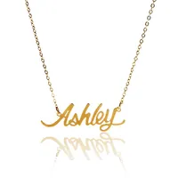 Custom name necklace for Women initial font letters Name Necklace Ashley Stainless Steel Personalized Pendant Namepl217m