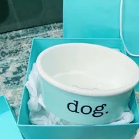 Blue Ceramic Dog Bowls Luxury Designer Bone China Pets Supplies Cat Dog Bowl BLUEDOGCATTF