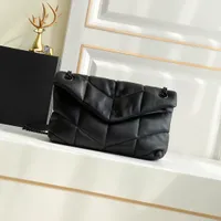 Original Women Tote Fashion Designer Luxury Handbags Purses LOULOU PUFFER CHAIN Bag Brand Classic Flip matte Leather Shoulder Bags Crossbody Bag 29cm