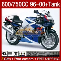 Tank Fairings For Suzuki Srad Blue Glossy GSXR 600 750 CC 600CC 750CC 96-00 Body 156No.147 GSXR750 GSXR-600 GSXR600 96 97 98 99 00 GSX-R750 1996 1997 1998 1999 2000 Fair