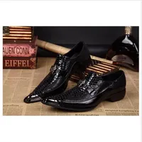Arrival Black Snake Skin Genuine Leather Handmade Metal Tip Spikes Pointed Toe Slip On Formal Dress Shoes Sexy Fashion Mans Weddin3233