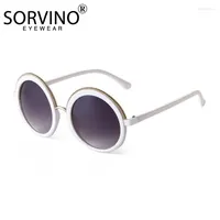 Sunglasses Metal Round Shades Women Fashion Men Eyeglasses 2022 Vintage White Red Sun Glasses Female Eyewear Oculos