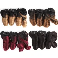 Short Ombre Human Hair Weaves Body Wave Romance Curl 8-10 Inch 3 PCS Set Malaysian Indian Loose Wave Remy Human Hair Extensions271A