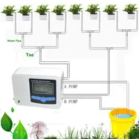 Vattenutrustning Solar Dual-Pump DRIP Irrigation System Kits Water Pump Controller Timer Home Garden Greenhouse Plant Agriculture Device