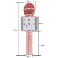 Wireless Bluetooth-compatible Handheld Microphone Hifi Speaker with Adjustment Panel for Meetting Classroom Karaoke KTV Recorder