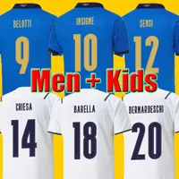 Top thailand 2021 SENSI BARELLA italy soccer jersey INSIGNE BERNARDESCHI football shirt CHIELLINI BONUCCI BELOTTI JORGINHO men and kids kits
