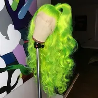 Mhazel Green Hair Synthetic Lace Wig Synthetic Breess Front Trade Wig для афроамериканской женщины250M
