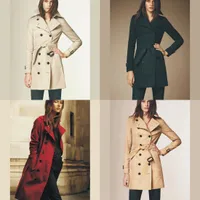 여자 트렌치 코트 가을 패션 우아한 벨트 코트 여성 느슨한 중간 길이의 바람막이 여성 캐주얼 재킷