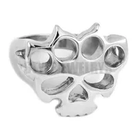 Silver Boxing Glove Skull Ring Classic Stainless Steel Jewelry Fashion Motor Biker Men Women SWR0417160R