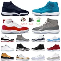 2022 Arrival Men Basketball Shoes 11 11s XI OG Jumpman Midnight Navy Concord Cherry Space Jam Mens Women Cap And Gown Trainers Sneakers 36-47