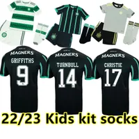 Kids Socken 22 23 Celtic Soccer Trikots Abada Jota 2022 2023 Turnbull Home Away 3. Kit Kyogo Rogic McGregor Giakoumakis Fußballhemd Forrest Ralston Mens Jersey