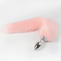 22SS Sex Toy Massagers Metal Anal Toys Fox Tail Plug Toys Butt Butt Adult For Women and Men Sexy Size M S07O