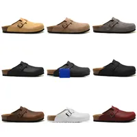 designer sandals men women slide slippers Boston Soft Footbed Clogs Suede Leather Buckle Strap Shoes Outdoor Indoor causal choes