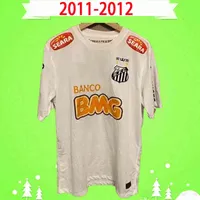 قمصان Santos 2011 2012 Retro Soccer Jerseys 11 12 قميص كرة قدم خمر المنزل بعيدًا