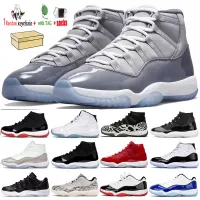 With Box Jumpman 11 Basketball Shoes Men Womens Sneakers 11s Mens 4s Military Black Cat Infrared Cool Grey 11s Cherry Sports Trainers