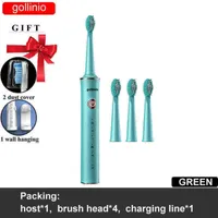 Toothbrush Gollinio Electric Toothbrush Usb fast charging GL42E electr toothbrush Rechargeable Replacement Head Waterproof Xp7 High Quality