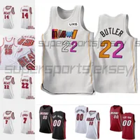 1988-1999 Edición clásica Miamis Heats Jerseys de baloncesto Stiched Custom New Jimmy 22 Butler Dwayne Dwyane 3 Wade Tyler 14 Herro Kyle 7 Lowry Men Mujeres Jóvenes