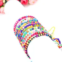 10 Colors Bohemia Mix Match Mead Friendship Bracelets for Women Colorful wooden Beads Bracelets & Bangles Pulseras Mujer296p