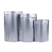 Bolsas de embalaje de UPRV 100 piezas de espesor de espesor de aluminio papel cremallera bolsa de cierre de aluminio resellable alimentos a prueba de humedad granos de café nueces de té salado sellado de calor