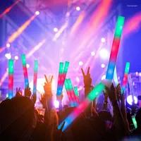 Party Decoration 2022 10 20 Pcs Foam Glow Sticks LED Bulk Colorful Stick Cheer Tube RGB Light In The Dark For