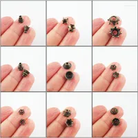 Beads Fashion Flower Crown Cone Star Square Connectors Antiqued Bronze Color End Bead Caps