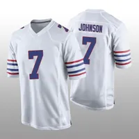 Men's Taron Johnson Buffalo''Bills''Jersey Home White Royal Game Player Jersey Navy Football Shirt Shorts Soccer Color Rush Legend Red
