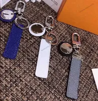 Qualidade PU PU Handmade Letter Keychains Lovers Keychain Leather Key Ring Silver Men Mulheres Bolsa Bolsa de Carro Pingente Acessórios de Casal 3