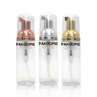 50ml Transparent Foam Packaging Bottles Empty Plastic PET Clear Soap Bottle Liquid Foaming Dispenser For DIY Household Cleaning Hand Sanitizer Foaming Container