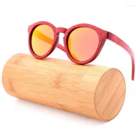 Sunglasses Green And Environmentally Friendly Handmade Bamboo Wood Glasses Black Frame Men&#39;s Red Ladies