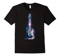 Men's T Shirts Men's T-Shirts Brand Men Shirt Electric Guitar Fire And Ice Novelty T-ShirtMen's
