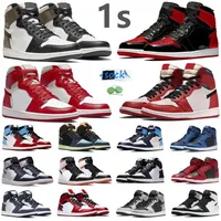 1 1S Erkek Basketbol Ayakkabıları Sneaker Chicago Yeniden Alınmış Bred Patent Karanlık Mocha Çam Yeşil İsyan Gri Sis Gölge Obsidian Erkekler Kadın