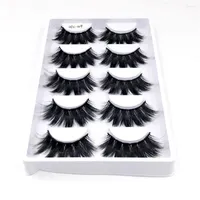 Falsos cílios falsos volumes artesanais de volume completo 4D 4D Faux Mink Hair Eye Lash Extension Aplicador Tool Tool Long Makeup Ferramentas
