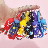 Finger Toys Keychain Toy Ultrasonic Mouse Sonic Keychain Car Animes Cartoon Cute Key Pendant Doll Bag Ornament C49