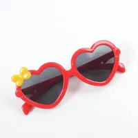 Children'S Sunglasses Girls Boys Glasses Ultraviolet-Proof Baby Kids Love Personality Bow Uv Protection Peach Heart Beach E11793