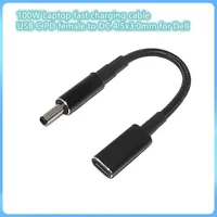 Consume electronics charger cable 100W USB Type C female Fast Charging for Dell Inspiron 11 13 14 15 3000-7000 Series Vostro 5502 5401 USB-C to 4.5X3.0mm Adapter
