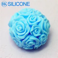 2015 Time-Limited Rose Silicone Soap Molds Candle Mould Cake Decorating Tools AF003 1PCS BKSILICONE239y