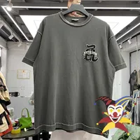 Men's T-Shirts Washed Askyrself T-shirt Men Women Top Quality Heavy Fabric T-shirt Embroidered Tee Short Sleeve 220924H