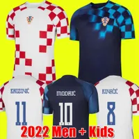 2022 CROACIA Coupe du monde Jerseys Croatie Équipe nationale Modric Mandzukic Perisic Kalinic Brekalo 22 23 Croazia Football Shirt Kovacic Kramaric Men Kids Jersey