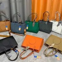 Tb totes el çantaları lüks çantalar kadın tasarımcı klasik baskı deri alışveriş tote çanta cüzdan bayan alışveriş cüzdan 220920