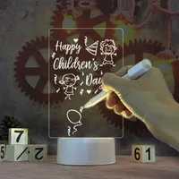 Stringhe a LED Nuova Nota Creative Led Night Messags Board Light Holiday With Pen for Children Girlfriend Desk Lamp 0924