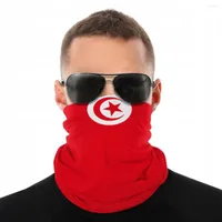 Écharpes drapeau tunisien magique écharpe à moitié masque masque hommes femmes halloween tube bandanas sans poussière.
