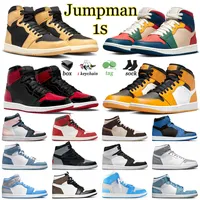 Nike Air Jordan 1 Air Jorden 1 Jordan's Jumpman 1s Retro Off White Jordan1s أحذية كرة السلة 1 1s أحذية رياضية رياضية للرجال والنساء