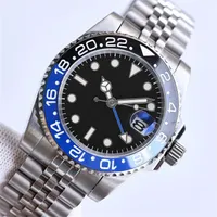 Mens Wysokiej jakości zegarek mechaniczny Automatyczne zegarki ze stali nierdzewnej Watche Fashion Waterproof Sports Pary Style Klasyczny czerwony na rękopisie Montre de Luxe N1