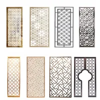 Screens & Room Dividerssingle screen Stainless steel wrought iron screens partition living rooms simple modern new Chinese style porch lattice decoration
