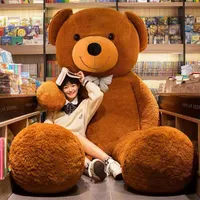 حجم الحياة Teddy Bear Plush Toys Giant Soft Stuped Animals Baby Big Peluches Peluches Gistrics Christmas