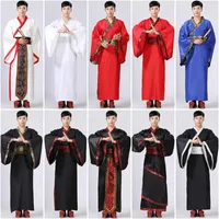 Stage Wear 10Color Mens Hanfu Traditional Chinese Clothing Ancient Costume Festival Outfit Performance Folk Dance Costumes