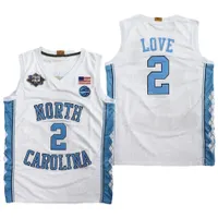 NCAA Koleji Kuzey Carolina Basketbol Forması Caleb Aşk Beyaz Bebek Mavi Boyutu S-3XL Tüm Dikişli Nakış