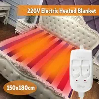 Decken DHL -Decken 2 Person 220 V Bett Elektrische Heizheizungsmatte Winterwärmer Thermostat Teppich Einmals Schlafzimmer Teppiche
