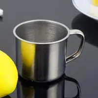 Canecas 200ml mini copo de copo de metal bebedouro bebendo aço inoxidável camping caneca portátil portátil para caminhada de chá de chá